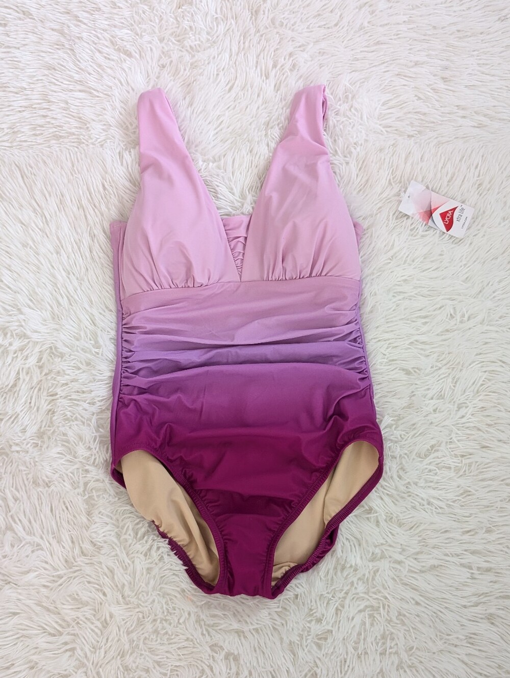 NEWLands' End Grecian Slendersuit Tummy Control One-Piece Swimsuit 10DDD - Picture 2 of 9
